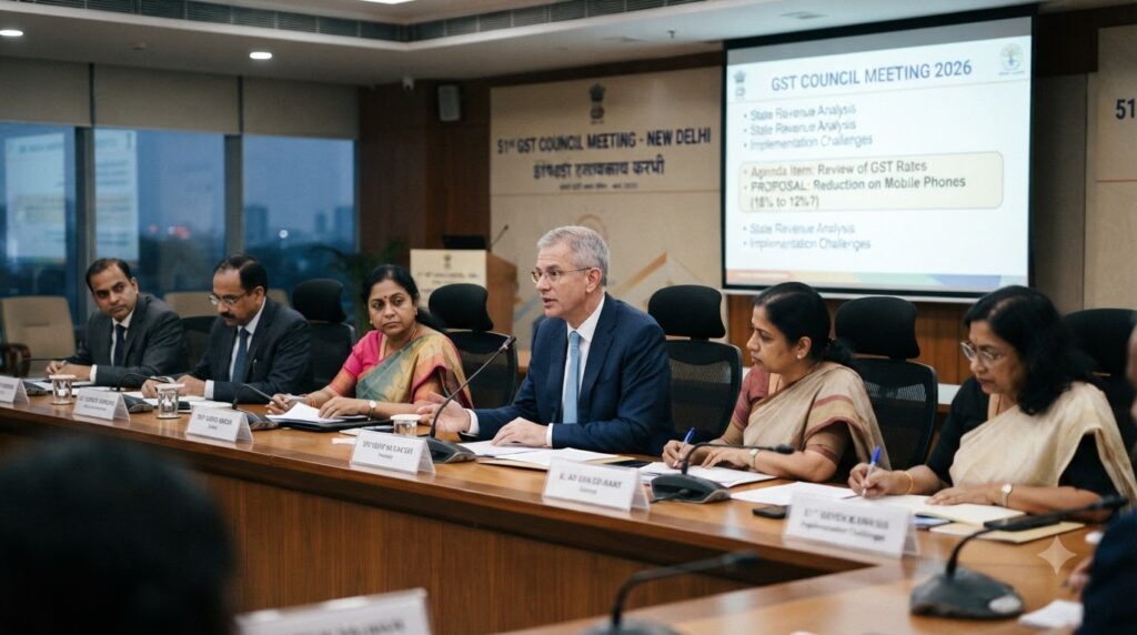 GST Council meeting और मोबाइल फोन पर GST में कटौती