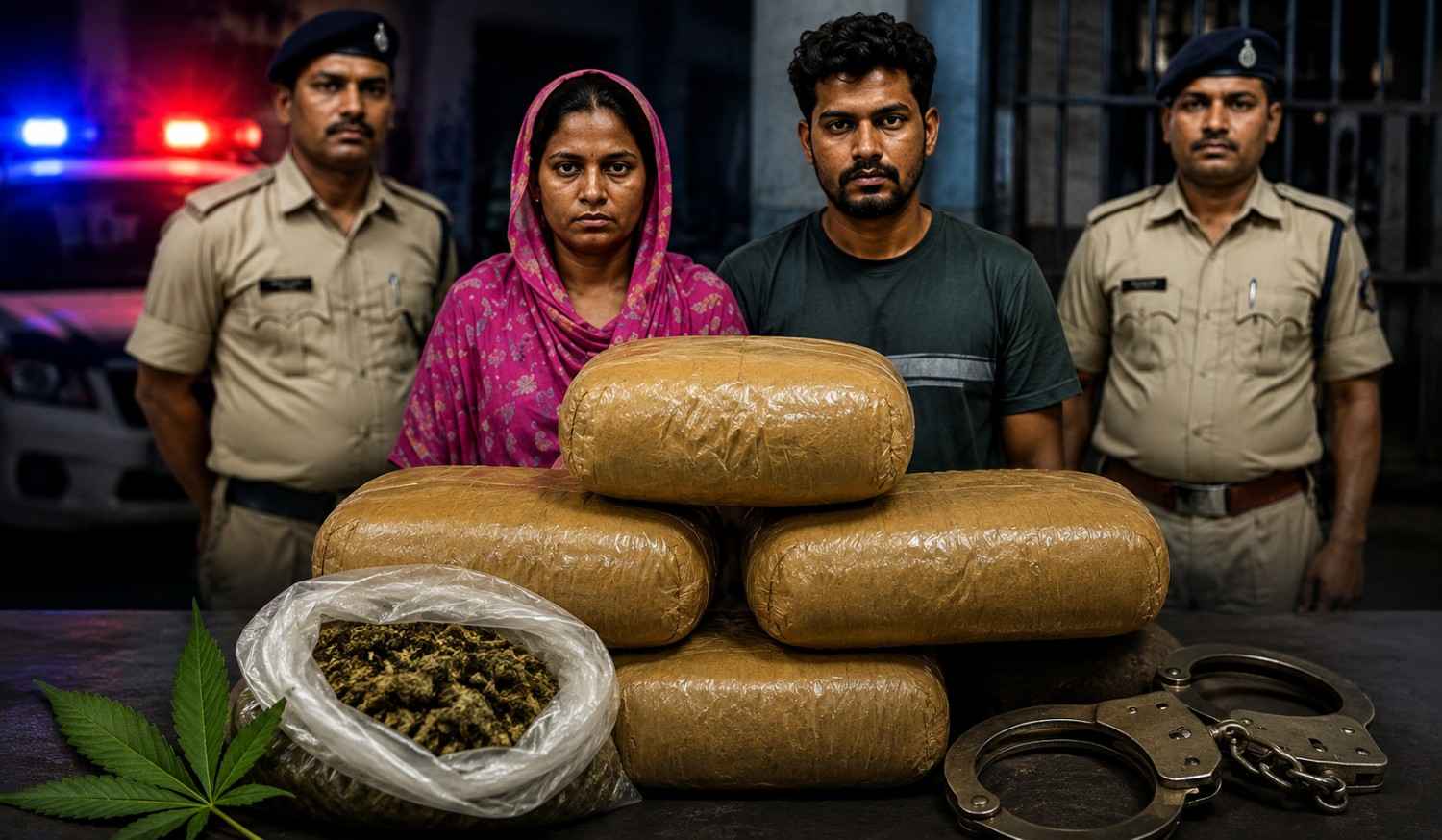 कांकेर में 5 किलो गांजा जब्त, महिला सहित दो आरोपी गिरफ्तार