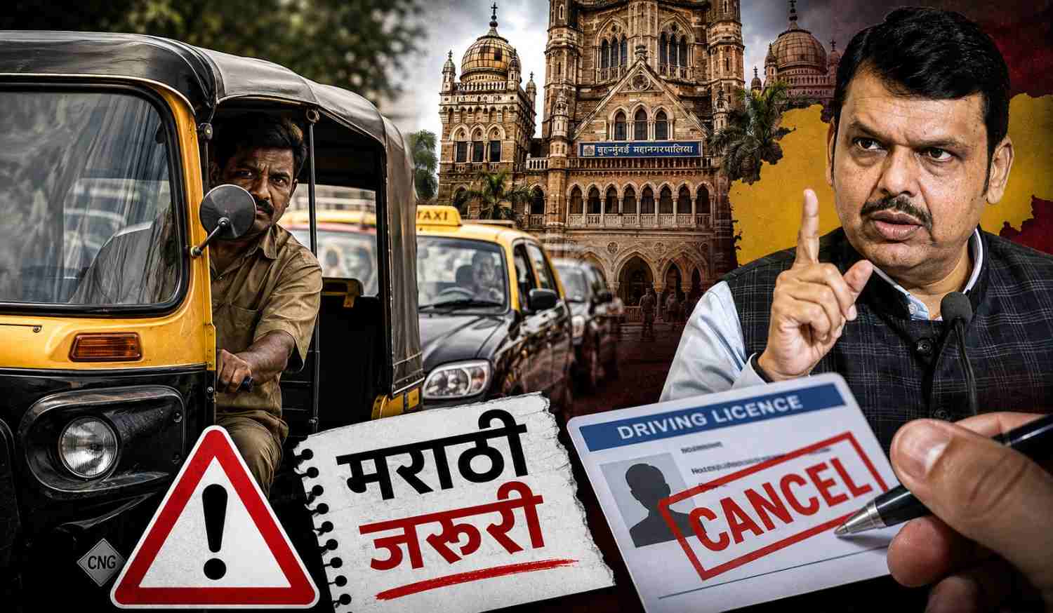 महाराष्ट्र में ऑटो और टैक्सी ड्राइवरों के लिए मराठी भाषा का कामकाजी ज्ञान अनिवार्य