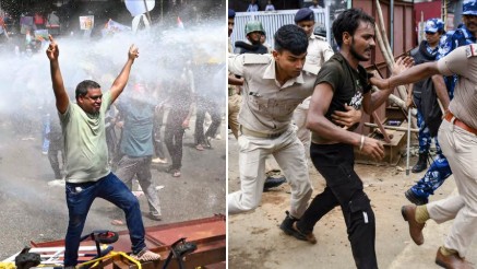 पटना में BPSC छात्रों के प्रदर्शन के दौरान पुलिस का लाठीचार्ज और वॉटर कैनन
