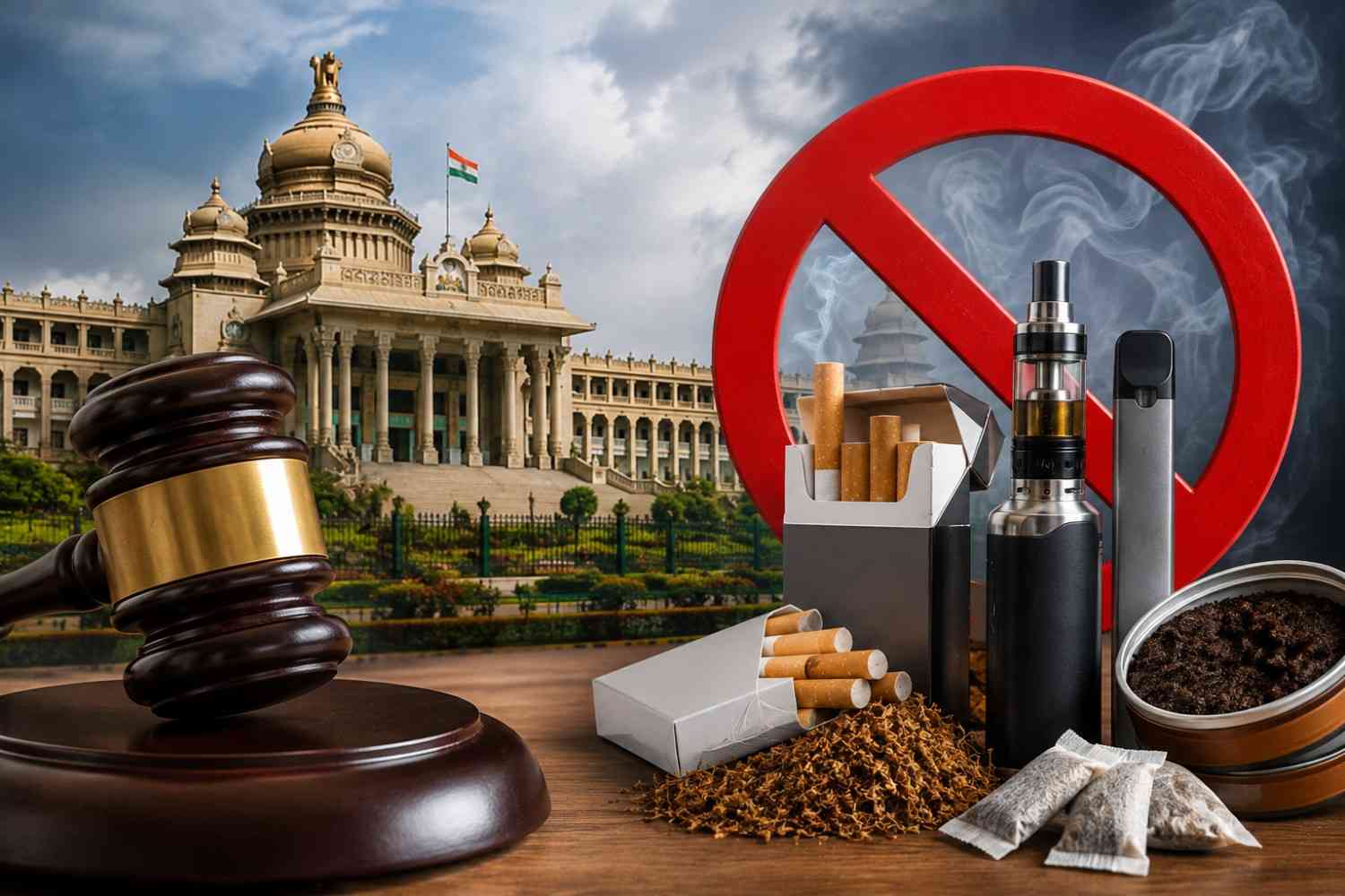 कर्नाटक में तंबाकू और निकोटीन उत्पादों की बिक्री पर रोक