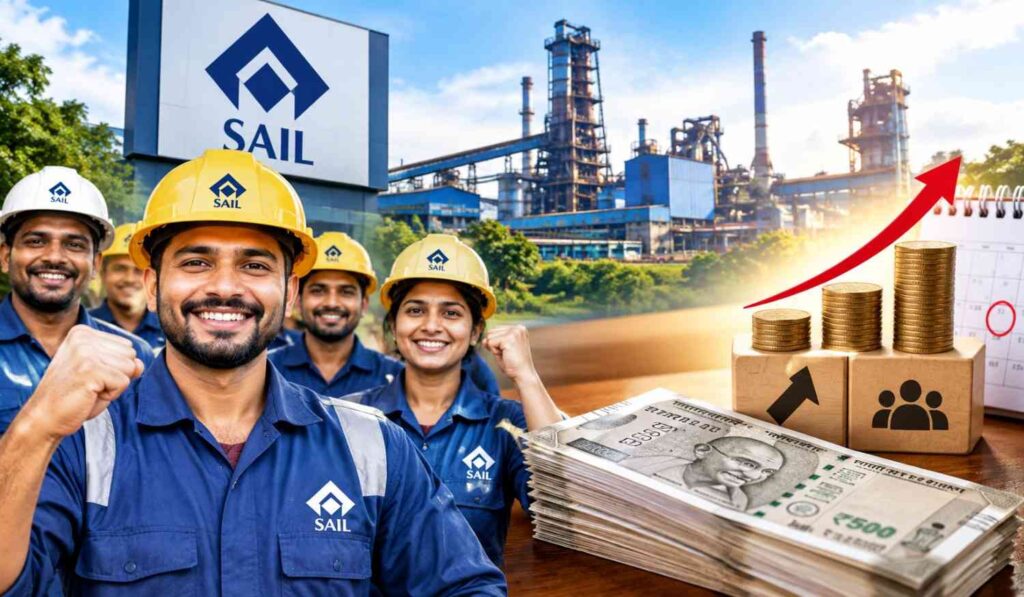 SAIL कर्मचारियों के DA में 2.9 प्रतिशत बढ़ोतरी